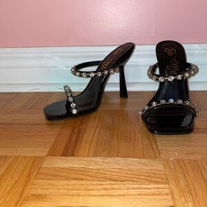 Rhinestone sandal heels brand new!